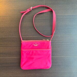 Kate Spade New York Hot Pink Nylon Crossbody Bag – Lightweight Everyday Purse